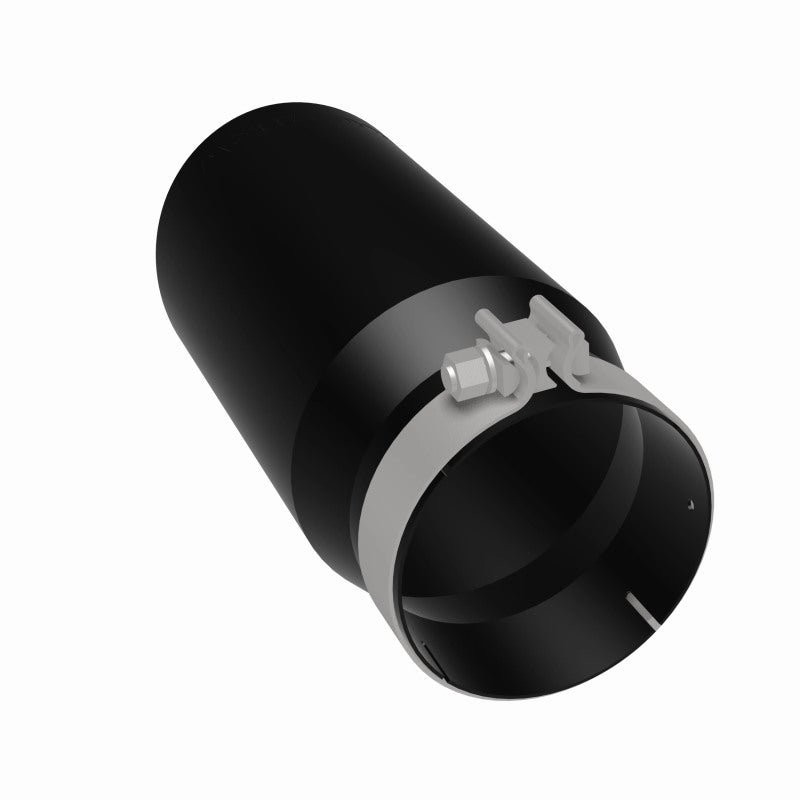 MagnaFlow Tip Stainless Black Coated Single Wall Round Single Outlet 6in Dia 5in Inlet 13in L Magnaflow Tips