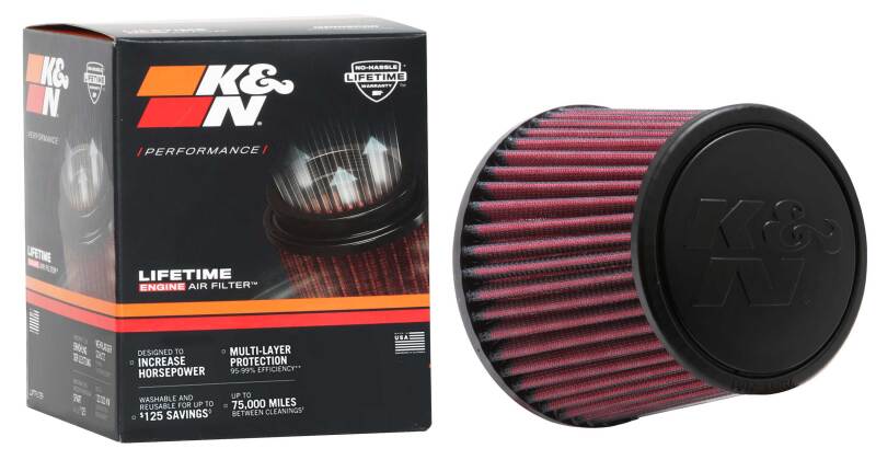 K&N Universal Clamp-On Air Filter 3-15/16in FLG / 5-1/2in B / 4-1/2in T / 4-7/16in H K&N Engineering Air Filters - Universal Fit