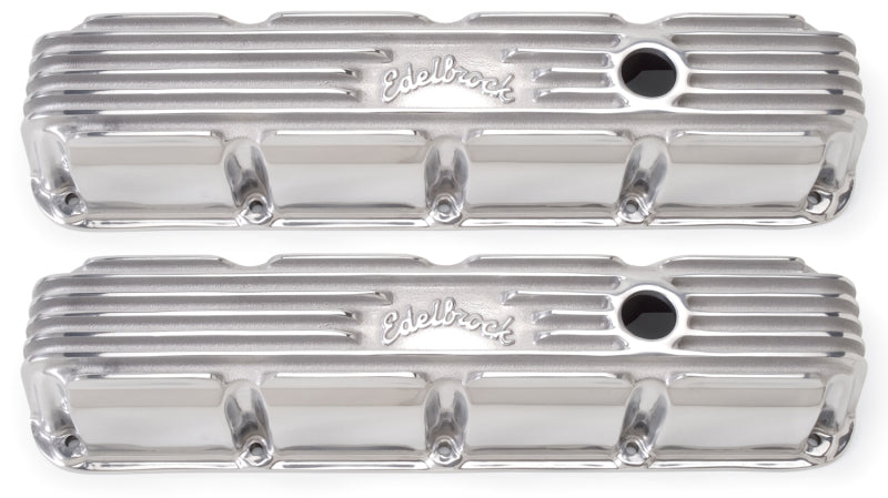 Edelbrock Valve Cover Classic Series Chrysler Magnum V8 Polshed Edelbrock Valve Covers