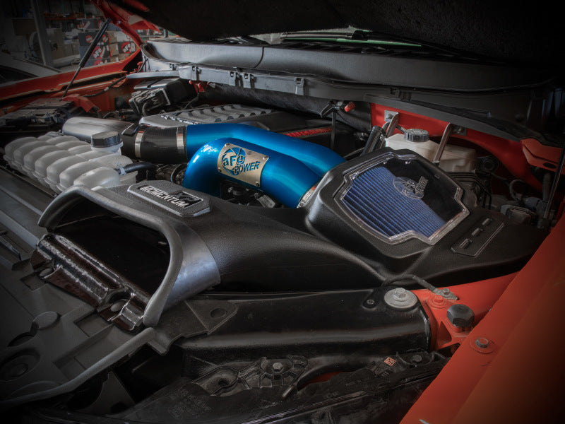 aFe 21-22 Ford F-150 Raptor V6-3.5L(tt) Momentum XP Cold Air Intake System - Blue w/ Pro 5R Filter aFe Cold Air Intakes