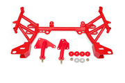 BMR 93-02 4th Gen F-Body K-Member LT1 Motor Mounts Standard Rack Mounts Red BMR Suspension Engine Mounts
