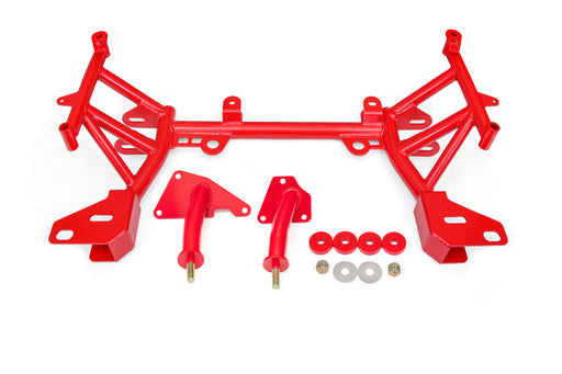BMR 93-02 4th Gen F-Body K-Member LT1 Motor Mounts Standard Rack Mounts Red BMR Suspension Engine Mounts