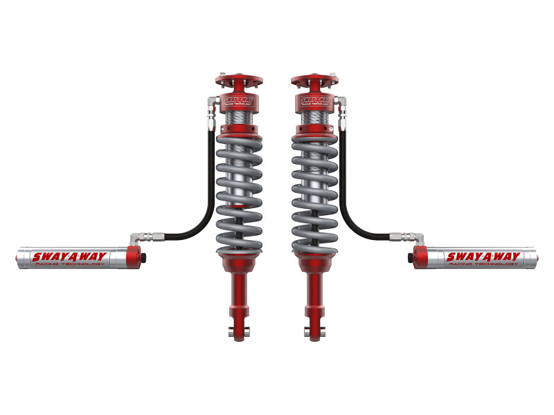 aFe 17-19 Ford F-150 Raptor Sway-A-Way 3.0 Front Coilover Kit w/ Remote Reservoirs and Comp Adj aFe Coilovers