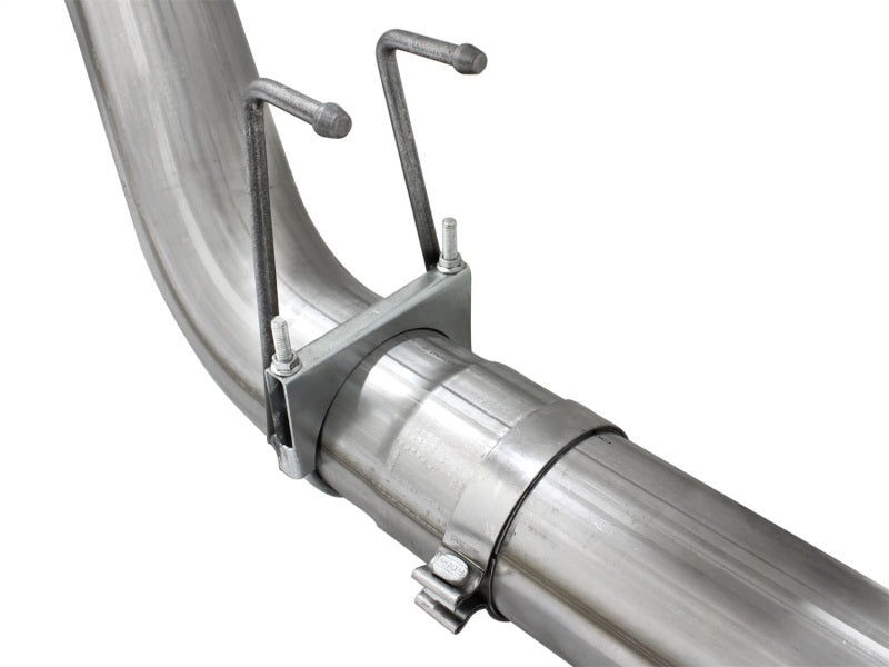 aFe Atlas Exhausts 5in DPF-Back Aluminized Steel Exhaust 2015 Ford Diesel V8 6.7L (td) Polished Tip aFe DPF Back