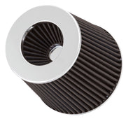 Spectre Adjustable Conical Air Filter 5-1/2in. Tall (Fits 3in. / 3-1/2in. / 4in. Tubes) - Black Spectre Air Filters - Universal Fit