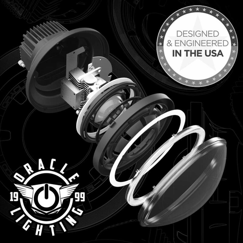 ORACLE Lighting 0718 Jeep Wrangler JK Oculus 7in ColorSHIFT Bi-LED Projector Headlights