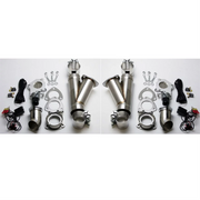 Granatelli 4.0in Alum Mild Steel Electronic Dual Slip Fit Exhaust Cutout w/Band Clamps Granatelli Motor Sports Exhaust Cutouts