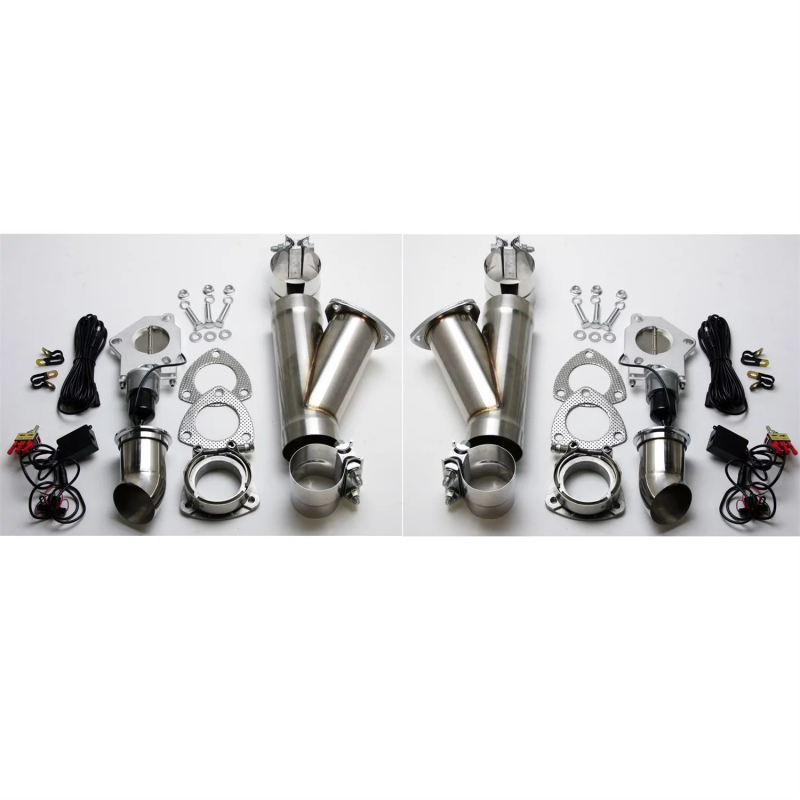 Granatelli 4.0in Alum Mild Steel Electronic Dual Slip Fit Exhaust Cutout w/Band Clamps Granatelli Motor Sports Exhaust Cutouts