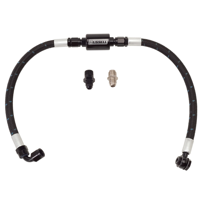 Edelbrock Fuel Hose Assembly Proclassic Finish w/ Competition Filter SBC Edelbrock Fuel Filters