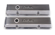 Edelbrock Valve Cover Elite II Series Chevrolet 1959-1986 262-400 CI V8 Low Polished Edelbrock Valve Covers