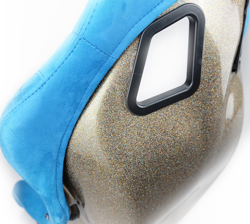 NRG FRP Bucket Seat ULTRA Edition - Medium (Blue Alcantara/Pearlized Back) NRG Race Seats