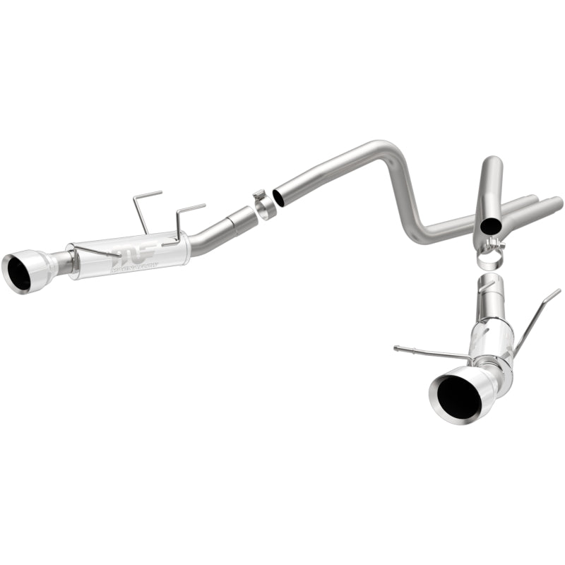 Magnaflow 2014 Ford Mustang V6 3.7L Comp Series Dual Split Rear Polished Stainless C/B Perf Exhaust Magnaflow Catback
