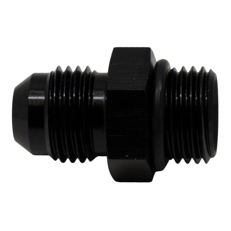 DeatschWerks 6AN ORB Male to 6AN Male Flare Adapter (Incl O-Ring) - Anodized Matte Black DeatschWerks Fittings