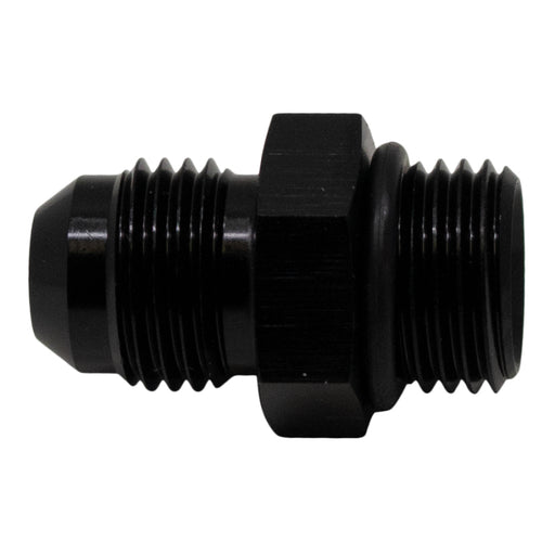 DeatschWerks 6AN ORB Male to 6AN Male Flare Adapter (Incl O-Ring) - Anodized Matte Black DeatschWerks Fittings