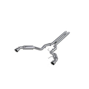 MBRP 15-17 Ford Mustang GT 5.0 3in Cat Back Dual Split Rear Race Version 4.5in Tips - Aluminized MBRP Catback