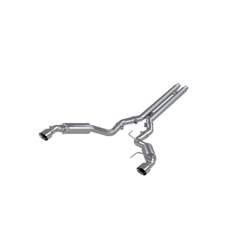 MBRP 15-17 Ford Mustang GT 5.0 3in Cat Back Dual Split Rear Race Version 4.5in Tips - Aluminized MBRP Catback