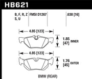 Hawk 2011 BMW 125i Rear ER-1 Brake Pads Hawk Performance Brake Pads - Racing