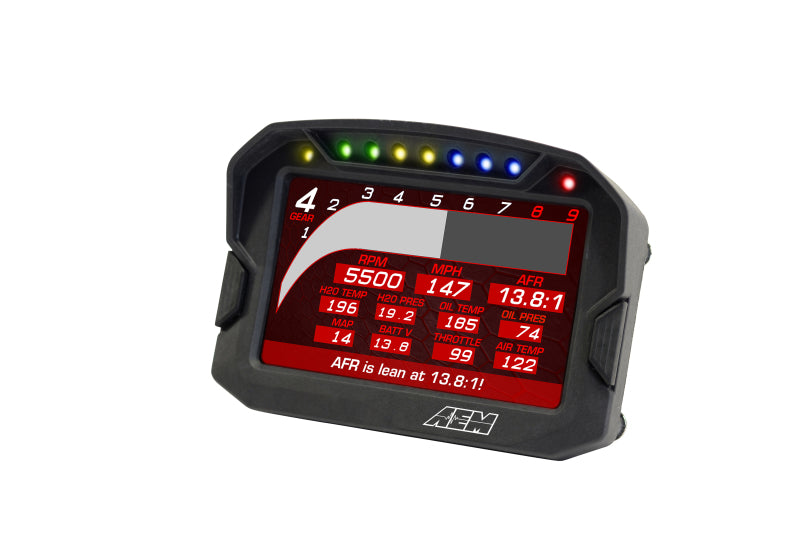 AEM CD-5LG Carbon Logging Digital Dash Display w/ Internal 10Hz GPS & Antenna AEM Gauges