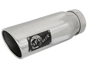 aFe MACH Force-Xp 304 SS Clamp-on Exhaust Tip Polished Left Side 4 IN Inlet x 5 IN Outlet x 12 IN L aFe Tips