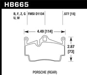 Hawk 17-20 Porsche 718 Boxster 2.0L Base Exc.Ceramic Composite Brakes Rear ER-1 Brake Pads Hawk Performance Brake Pads - Racing