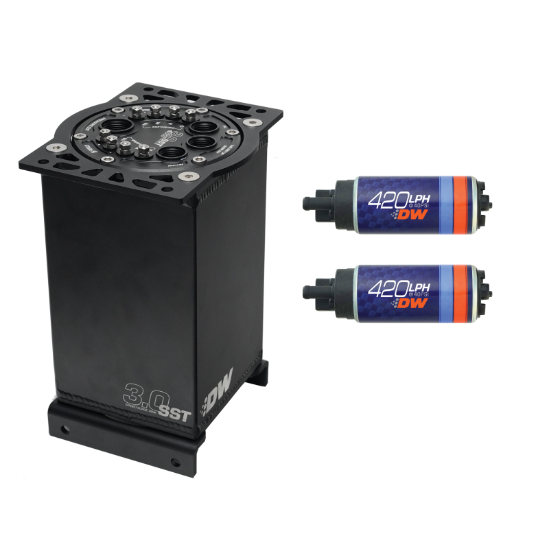 DeatschWerks 3.0L Staged Surge Tank w/ DW420 Fuel Pumps DeatschWerks Surge Tanks