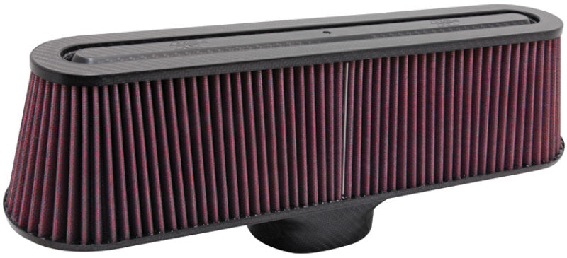K&N Air Filter with Carbon Fiber Top and Base K&N Engineering Air Filters - Universal Fit