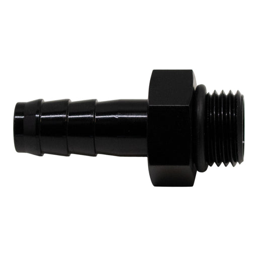 DeatschWerks 6AN ORB Male to 3/8in Male Triple Barb Fitting (Incl O-Ring) - Anodized Matte Black DeatschWerks Fittings