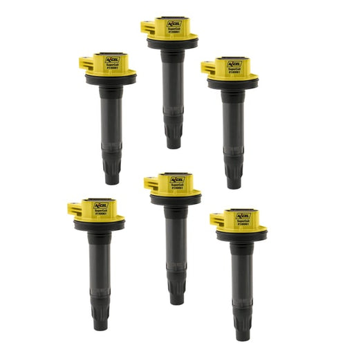 Ignition Coil - SuperCoil Series - 2007-2016 Ford 3.5L/3.7L V6, Yellow, 6-pack 140061-6 ACCEL Autoparts
