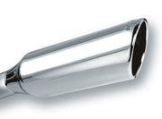 Borla 2.25in Inlet 4in Round Rolled Angle Cut x 12in Long Embossed Exhaust Tip Borla Tips