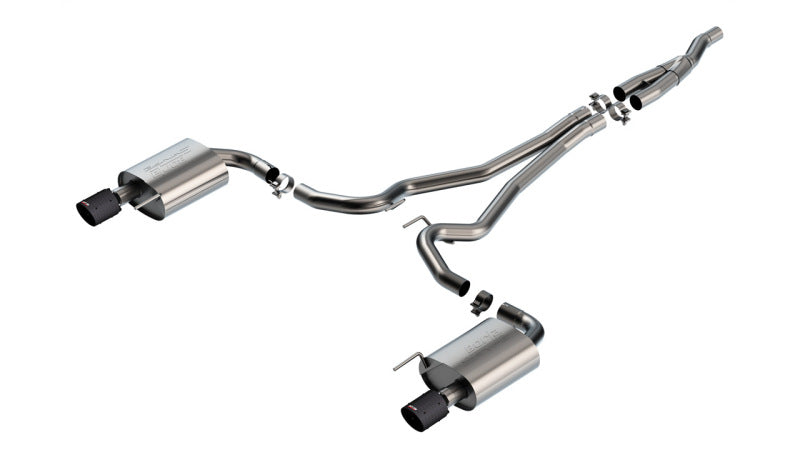 Borla 2024 Ford Mustang 2.3L Ecoboost 2.50 S-TYPE CFBA Catback Exhaust - Non-Active Borla Axle Back
