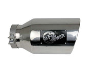 aFe Power Universal 5in Inlet 8in Outlet MACH Force-XP Clamp-On Exhaust Tip - Polished aFe Tips