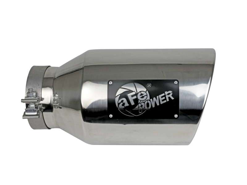 aFe Power Universal 5in Inlet 8in Outlet MACH Force-XP Clamp-On Exhaust Tip - Polished aFe Tips