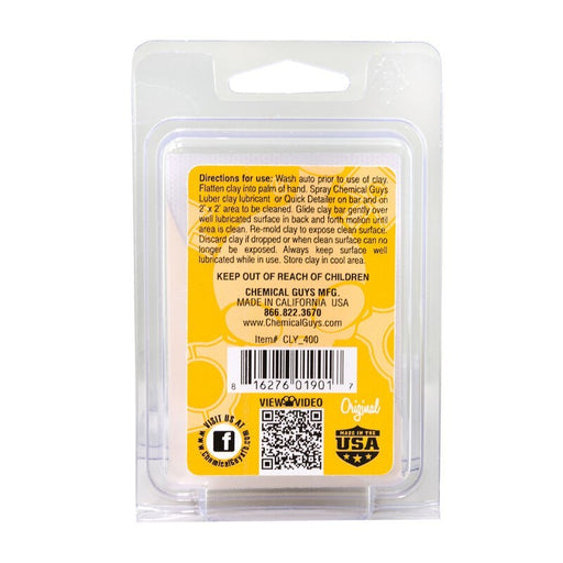 Chemical Guys OG Clay Bar (Light/Medium Duty) - Yellow Chemical Guys Detailing Clays