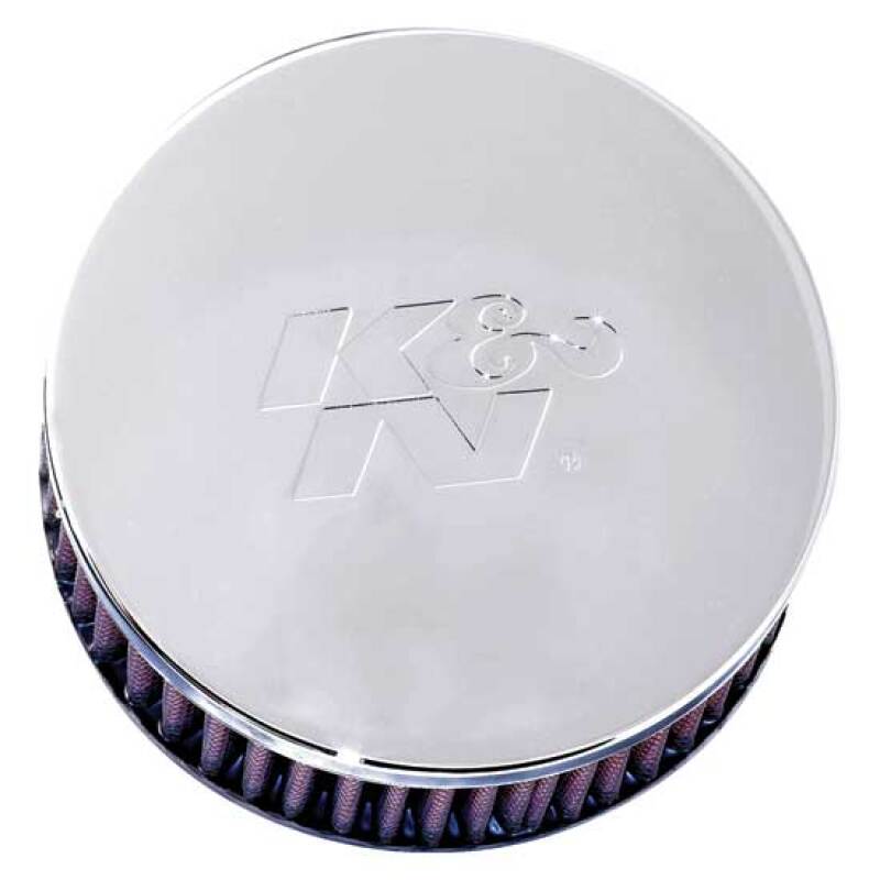 K&N Universal Chrome Filter 2.438in Flange ID x 5.125in OD x 2in H K&N Engineering Air Filters - Universal Fit