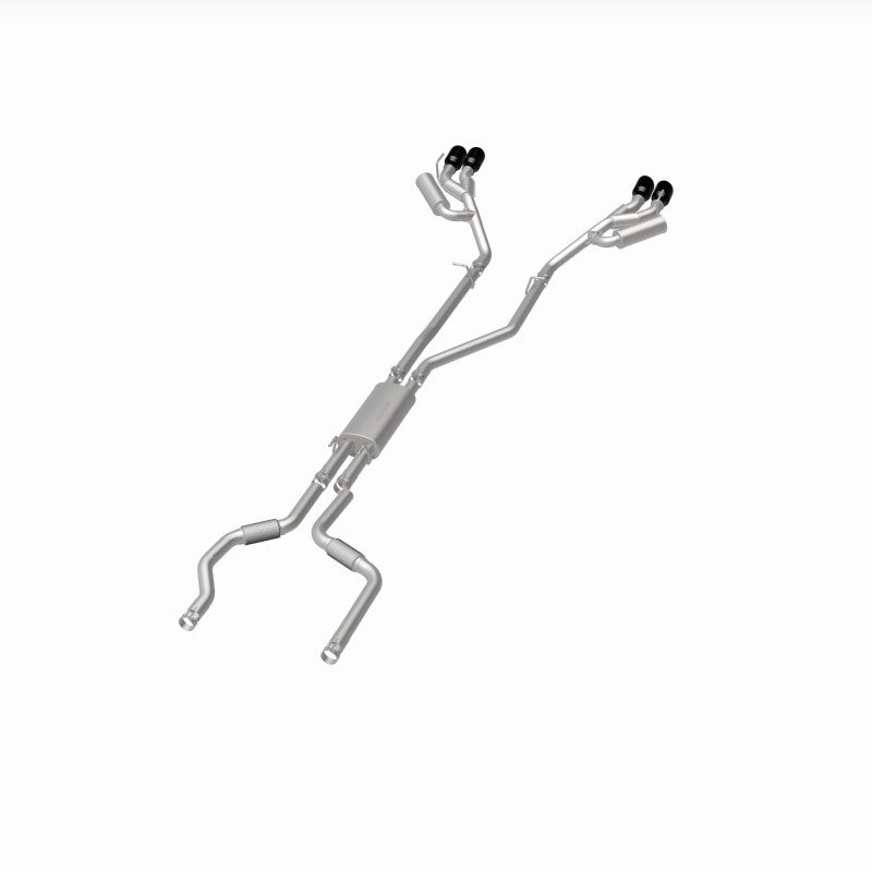 MagnaFlow 20-21 Ford Explorer 3.0L V6 Dual Exit Quad Black Chrome Tip Street Series Cat-Back Exhaust