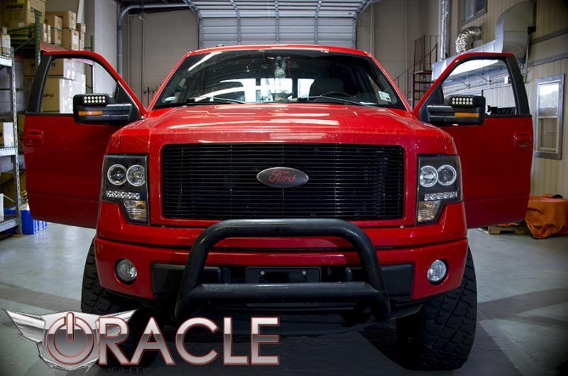 Oracle 09-14 Ford F150/Raptor Off-Road Mirrors - 6000K ORACLE Lighting Light Bars & Cubes