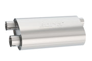 Borla Universal Pro-XS Muffler Oval 3in Inlet/ 2.5in Dual Outlet Transverse Flow Notched Muffler Borla Muffler