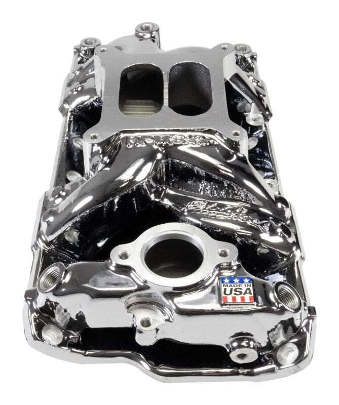 Edelbrock Intake Manifold - Small Block Chevy - RPM Air Gap - Chrome Plasma Coated Edelbrock Intake Manifolds