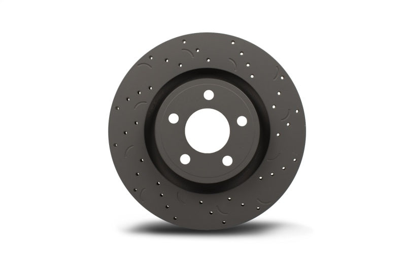 Hawk Talon 2009 Cadillac CTS V Brembo Caliper Drilled and Slotted Rear Brake Rotor Set Hawk Performance Brake Rotors - Slot & Drilled