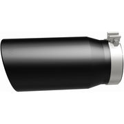 MagnaFlow Tip Stainless Black Coated Single Wall Round Single Outlet 6in Dia 5in Inlet 13in L Magnaflow Tips