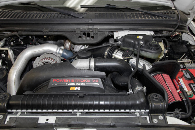 Spectre 03-07 Ford SD V8-6.7L DSL Air Intake Kit - Polished w/Red Filter Spectre Cold Air Intakes