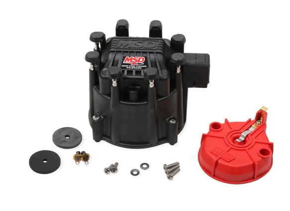 Black Extreme Output HEI Cap/Rotor Kit 84025 MSD Autoparts