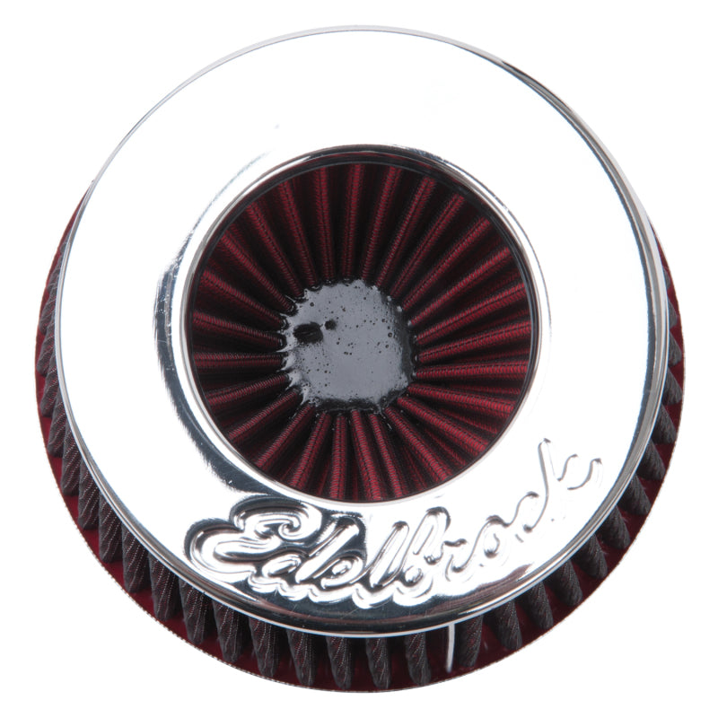Edelbrock Air Filter Pro-Flo Series Conical 6 7In Tall Red/Chrome Edelbrock Air Filters - Universal Fit
