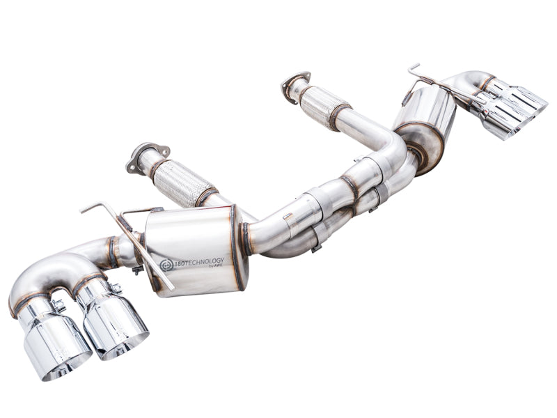 AWE Tuning 2020 Chevrolet Corvette (C8) Touring Edition Exhaust - Quad Chrome Silver Tips AWE Tuning Catback