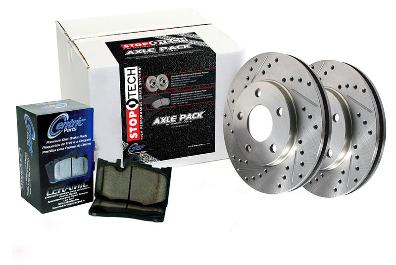 Select Sport Axle Pack, Drilled & Slotted, Rear Stoptech Brake Rotors - Slot & Drilled
