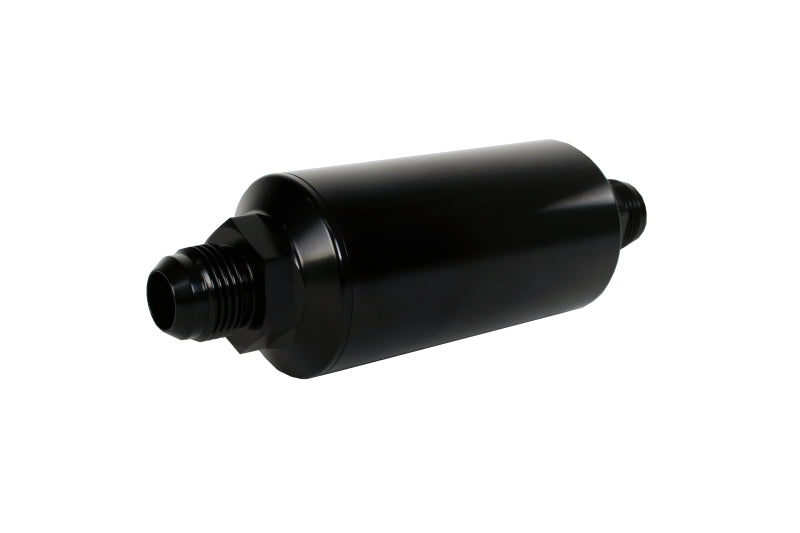 Aeromotive In-Line Filter - AN -10 size Male - 10 Micron Microglass Element - Bright-Dip Black Aeromotive Fuel Filters