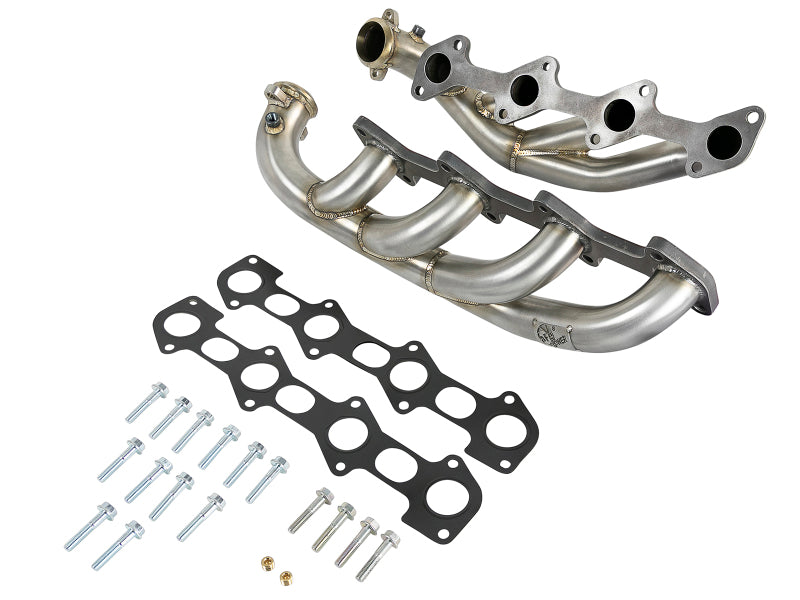 aFe Twisted Steel 1.75-2in 304 SS Headers 03-07 Ford Diesel Trucks V8-6.0L (td) aFe Headers & Manifolds