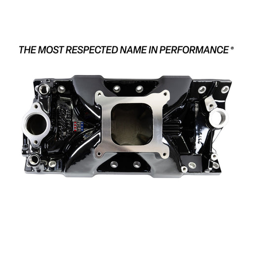 Victor Jr. 23 Degree Black Plasma Intake Manifold Small-Block Chevy EDELBROCK Autoparts