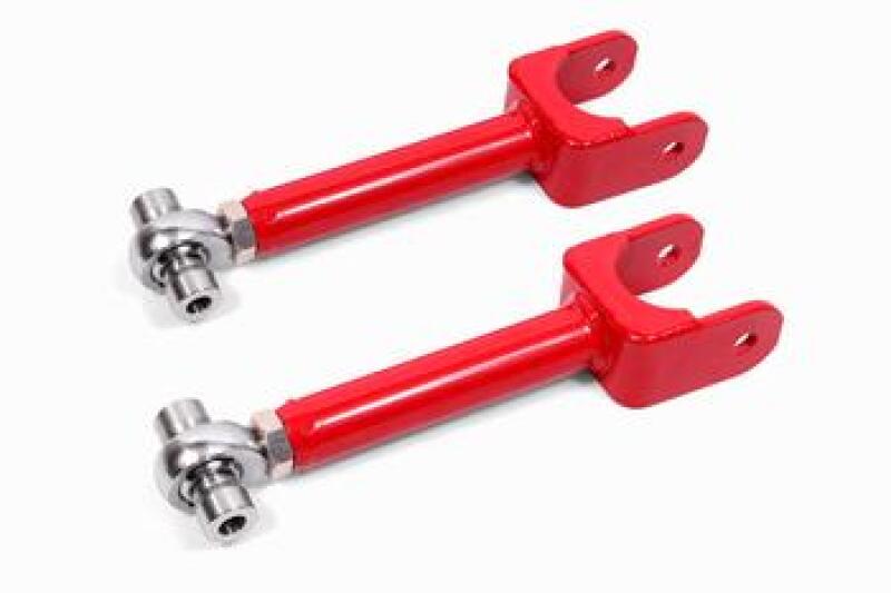 BMR 78-87 G-Body Upper Control Arms DOM Single Adj Rod Ends - Red BMR Suspension Control Arms