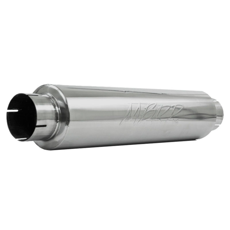 MBRP Universal Quiet Tone Muffler 4in Inlet/Outlet 24in Body 6in Dia 30in Overall T304 MBRP Muffler
